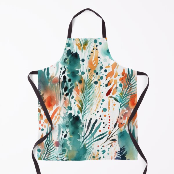 Item preview, Boho abstract animal print turquoise orange pattern designed and sold by DaisyMarroquin.