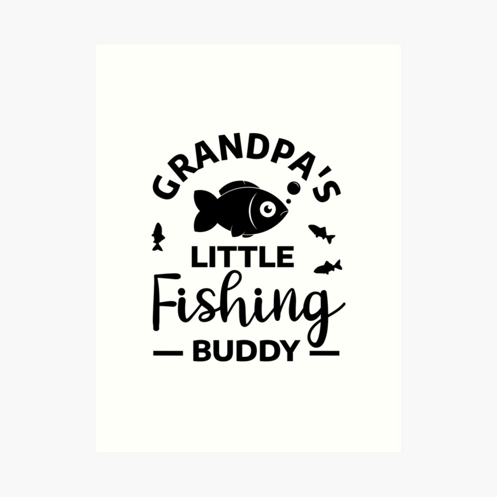 Fishing Grandpa / little fishing buddy fisherman grandson | Art Board Print