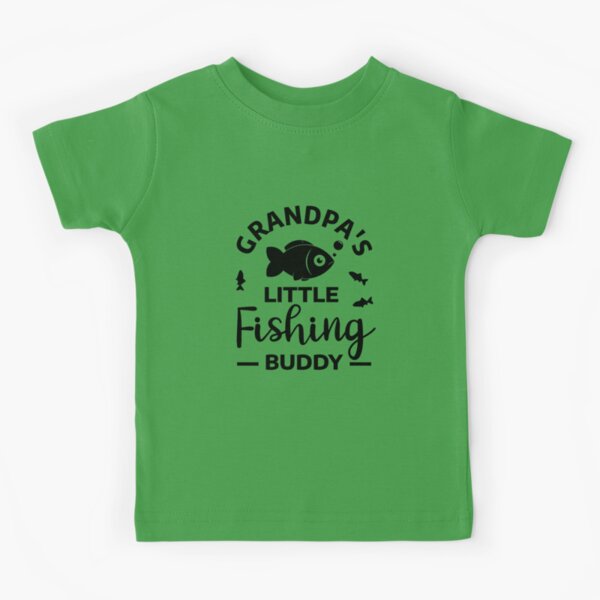Bass Fishing-Shirt Daddy's Fishing Buddy Funny Boy Girl Kids Pullover Hoodie