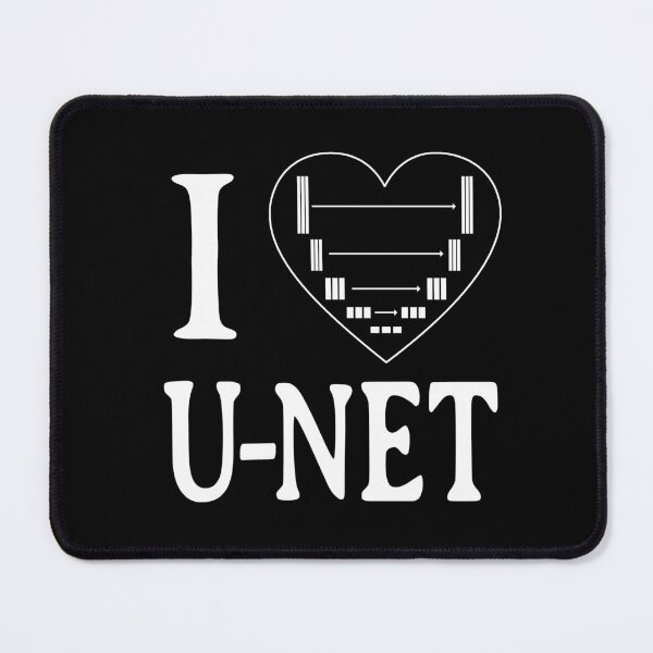 Item preview, I LOVE U-NET, Deep Learning, AI, Neural Network, Heart, Unet designed and sold by Decamegashop.