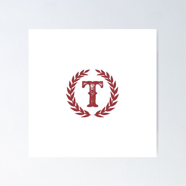 Item preview, Rustic Red Monogram: Letter T designed and sold by Jared Davies.