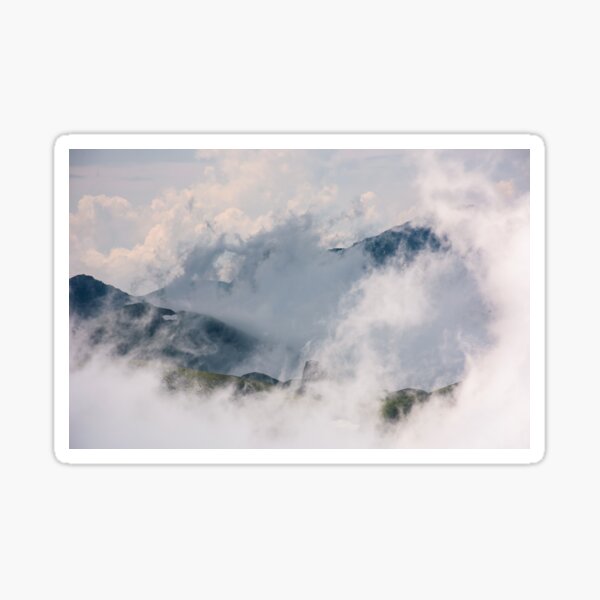 cloud formation in mountains on high altitude Sticker