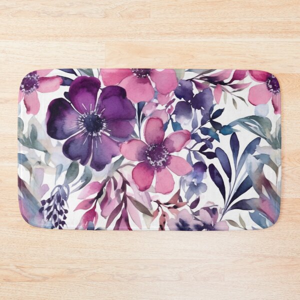 Item preview, Beautiful purple floral watercolor pattern  designed and sold by DaisyMarroquin.