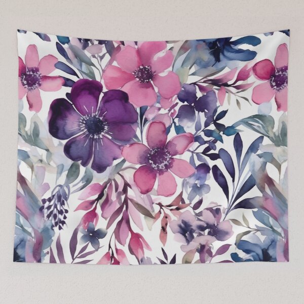 Item preview, Beautiful purple floral watercolor pattern  designed and sold by DaisyMarroquin.