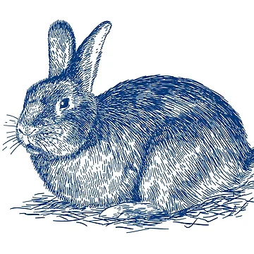 Artwork thumbnail, Engraving style Rabbit by BrianUK