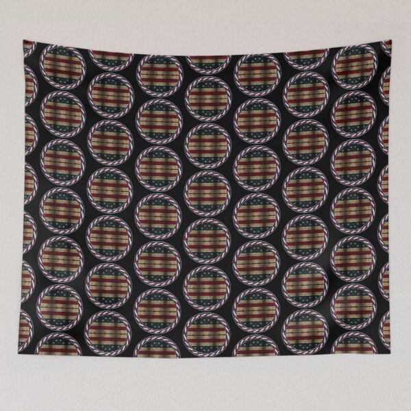 Item preview, Kaleidoscope July 4th Stars and Stripes in Celtic Circle Frame 22 designed and sold by Swabcraft.