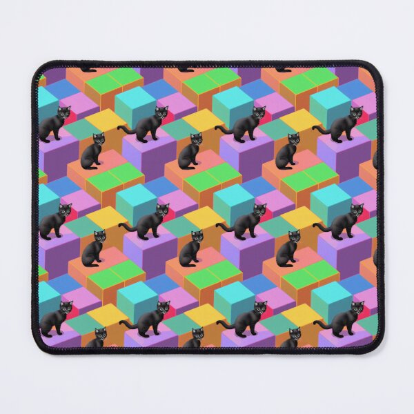 Item preview, Isometric Colorful Cubes and Black Cat Pattern designed and sold by Aaron2610.