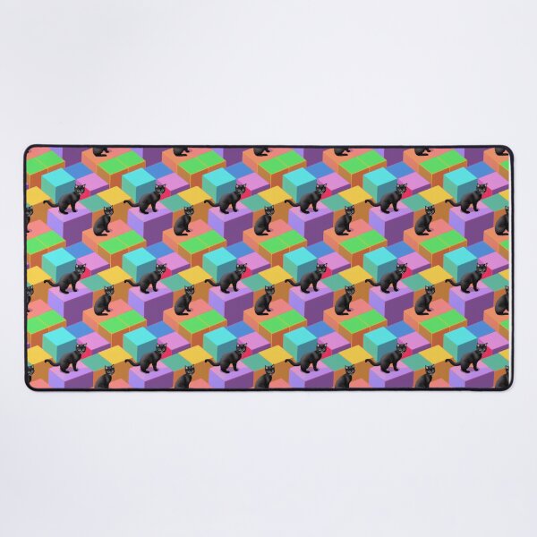 Item preview, Isometric Colorful Cubes and Black Cat Pattern designed and sold by Aaron2610.