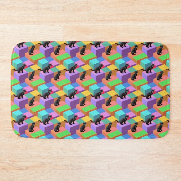 Item preview, Isometric Colorful Cubes and Black Cat Pattern designed and sold by Aaron2610.