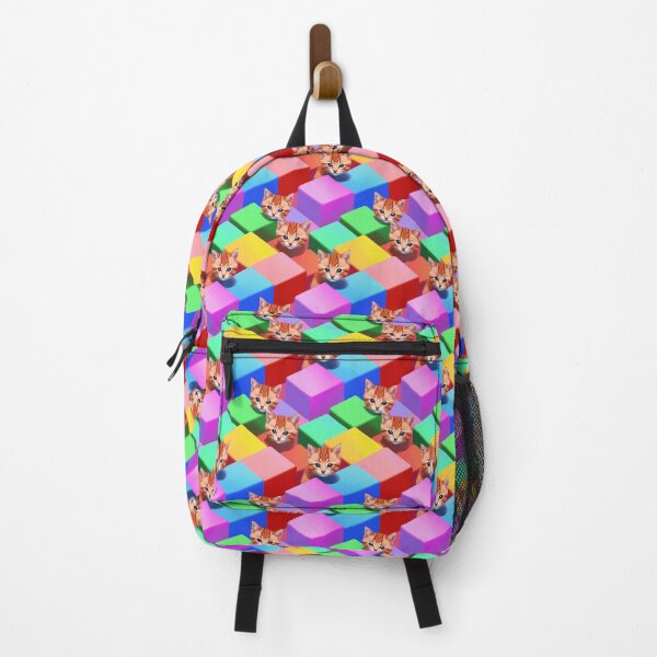 Item preview, Isometric Colorful Cubes and Orange Cat Heads Pattern designed and sold by Aaron2610.