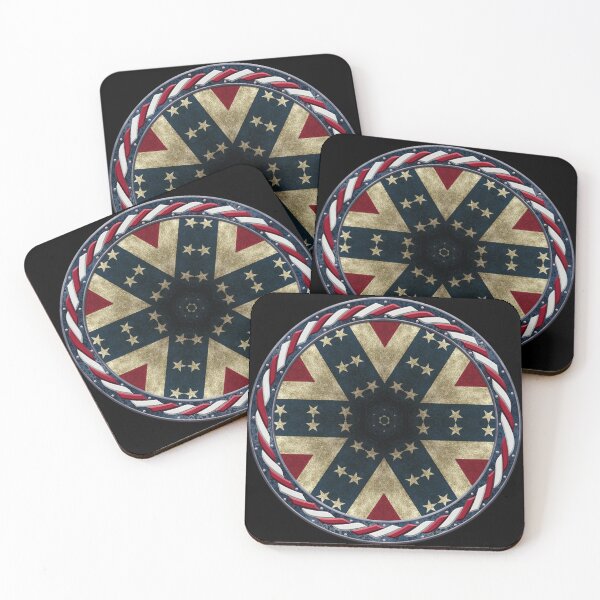 Item preview, Kaleidoscope July 4th Stars and Stripes in Celtic Circle Frame 26 designed and sold by Swabcraft.