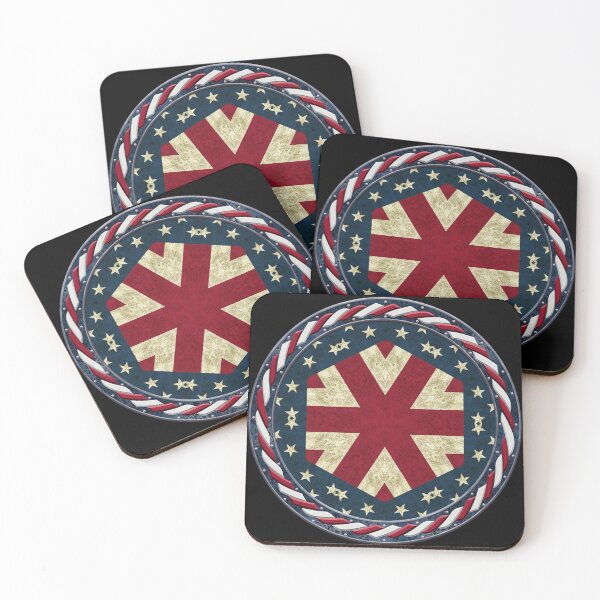 Item preview, Kaleidoscope July 4th Stars and Stripes in Celtic Circle Frame 28 designed and sold by Swabcraft.