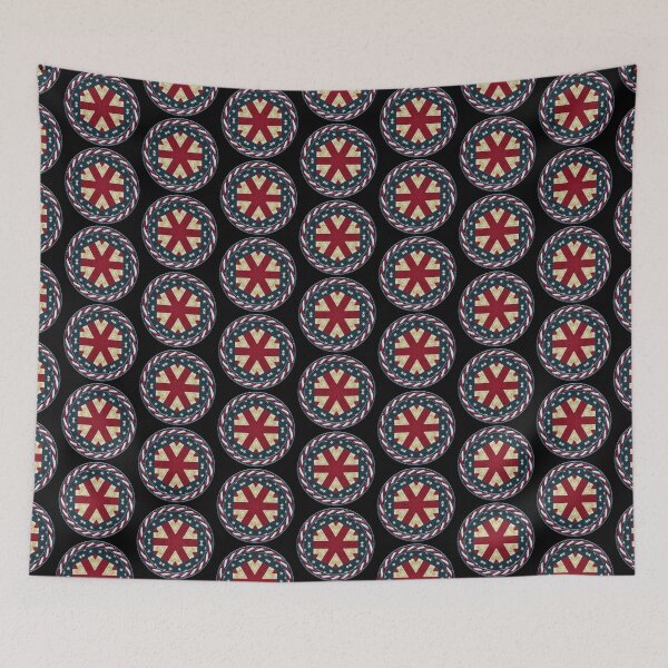 Item preview, Kaleidoscope July 4th Stars and Stripes in Celtic Circle Frame 28 designed and sold by Swabcraft.