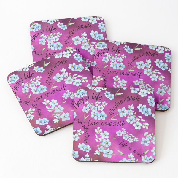 Item preview, Flowers pattern, good vibrations, positive attitude, happy life designed and sold by Narcisa22.