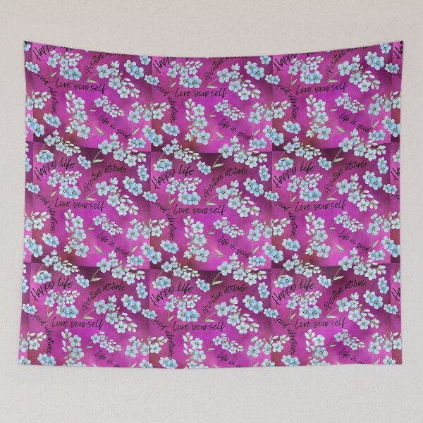 Item preview, Flowers pattern, good vibrations, positive attitude, happy life designed and sold by Narcisa22.