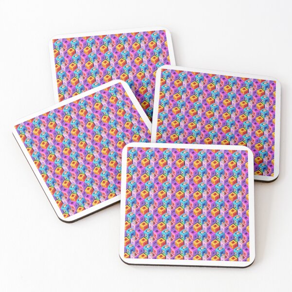Item preview, Isometric Colorful Cubes and Orange Cat Pattern designed and sold by Aaron2610.