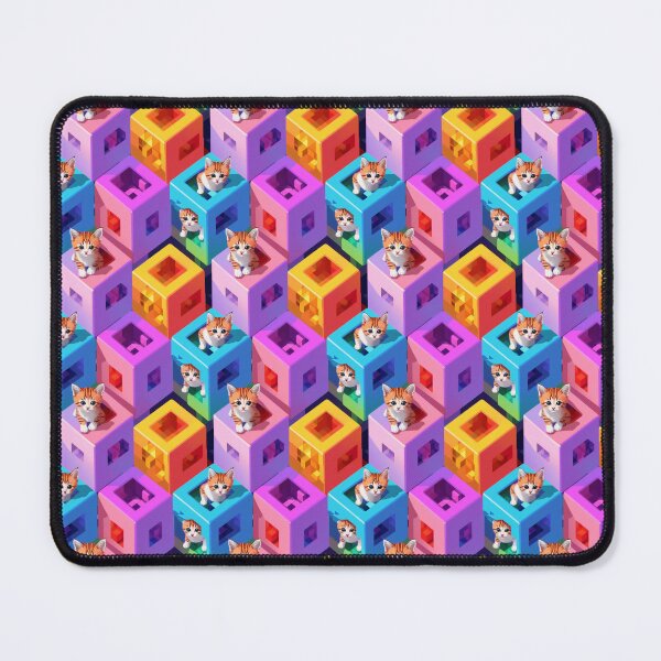Item preview, Isometric Colorful Cubes and Orange Cat Pattern designed and sold by Aaron2610.