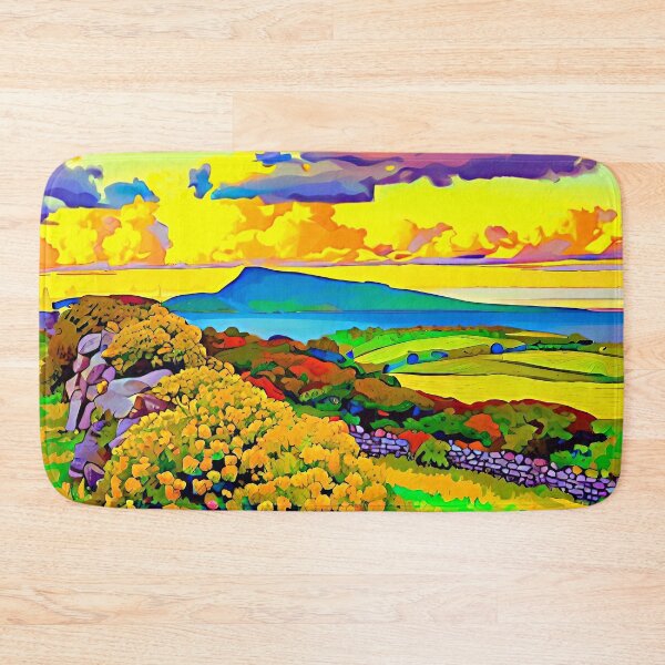 Item preview, Yellow Gorse Flowers of Ireland Pop Art Landscape designed and sold by LaRoach Digital Arts.