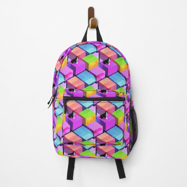 Item preview, Isometric Purple Cubes and Black and White Cat Pattern designed and sold by Aaron2610.
