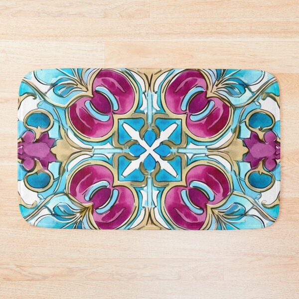Item preview, Turquoise purple mosaic pattern designed and sold by DaisyMarroquin.