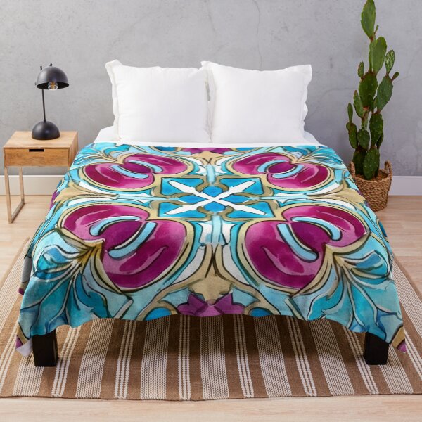 Item preview, Turquoise purple mosaic pattern designed and sold by DaisyMarroquin.