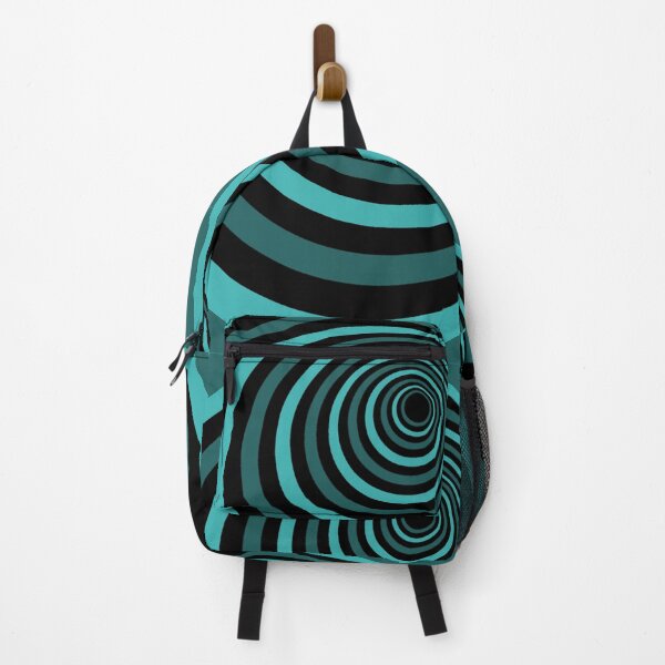 Item preview, Teal Black circle Spiral tunnel retro roundel design designed and sold by ModSupporters.