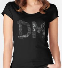 DM Songs wordle Women's Fitted Scoop T-Shirt