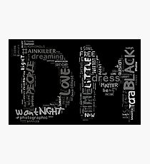 DM Songs wordle Photographic Print