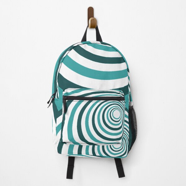Item preview, Teal white circle Spiral tunnel retro roundel design designed and sold by ModSupporters.