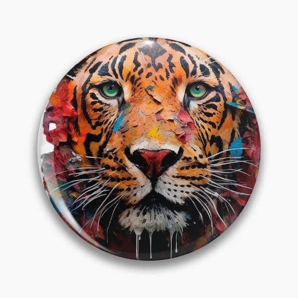 Item preview, Desenho de um tigre, splash, cores vibrantes, arte digital designed and sold by afpnegocios.