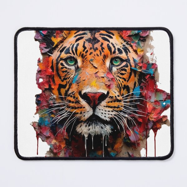 Item preview, Desenho de um tigre, splash, cores vibrantes, arte digital designed and sold by afpnegocios.