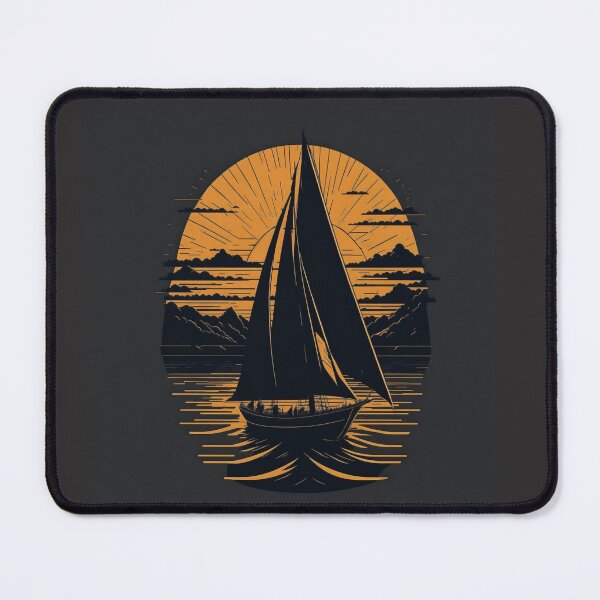 Item preview, Retro Sailboat Design at Sunset designed and sold by TGAL2.