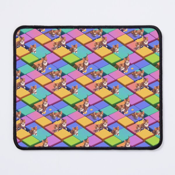 Item preview, Isometric Pastel Cubes and Orange Cat Pattern designed and sold by Aaron2610.