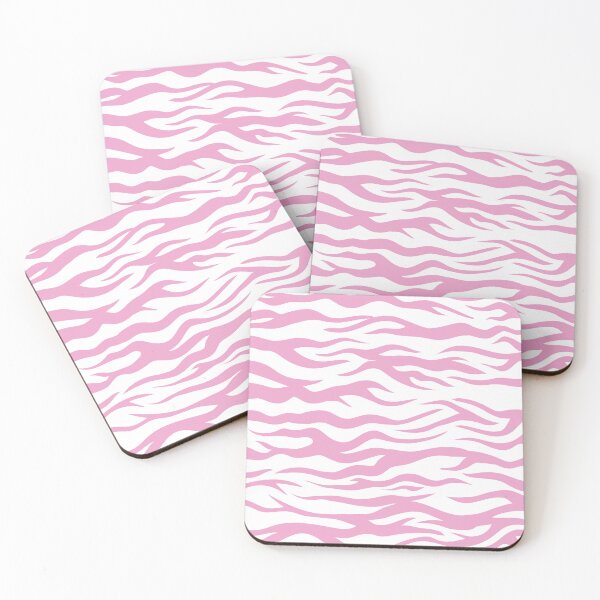 Aperçu de l'œuvre Motif rétro rose Zebra Stripes créée et vendue par printguys.