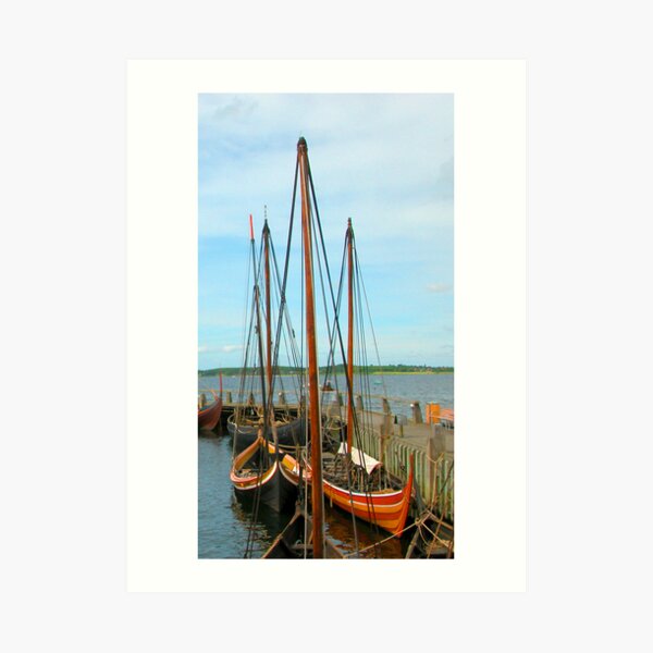 Viking Ships, Roskilde, Denmark Art Print