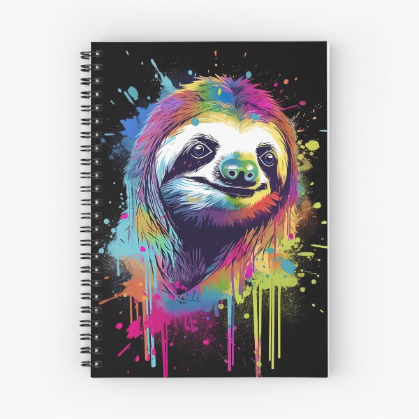 Artikelvorschau, Faultier-Liebhaber bunte Farbspritzer-Faultier-Grafik entworfen und verkauft von SpookshowDesign.