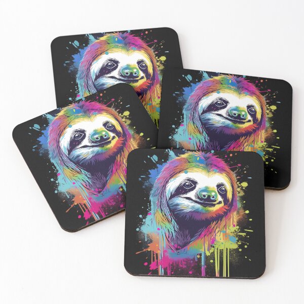 Item preview, Sloth Lover Colorful Paint Splatter Sloth Graphic designed and sold by SpookshowDesign.