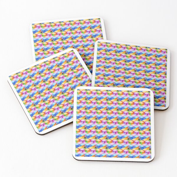 Item preview, Isometric Glass Cubes and Calico Cat Pattern designed and sold by Aaron2610.