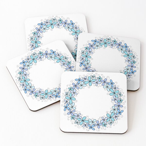 Item preview, Floral wreath drawing designed and sold by Zentura.