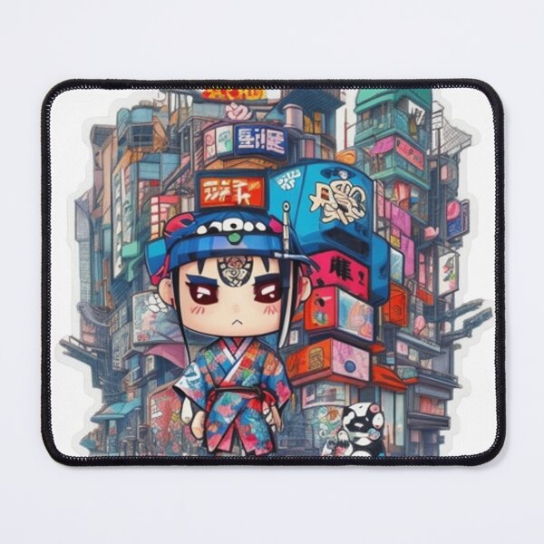 Item preview, Adorable kimono-clad boy radiating stylish charm stickers and more. designed and sold by mefirefire.