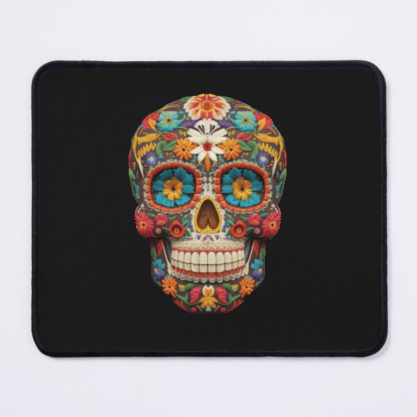 Item preview, Deluxe design made of embroidery skull textile Day of the Dead, Dia de los Muertos designed and sold by Tio-Tecun.