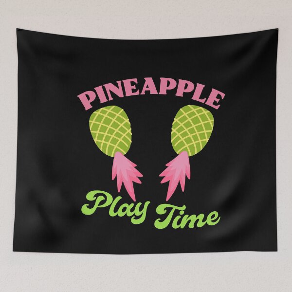 Item preview, Pineapple Play Time Funny Swinger Upside Down Pineapple designed and sold by SharpThreadZ.