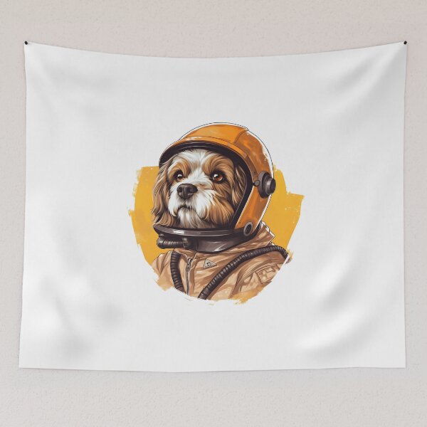 Item preview, Dog Wearing Spacesuit designed and sold by Print-Frenzyy.