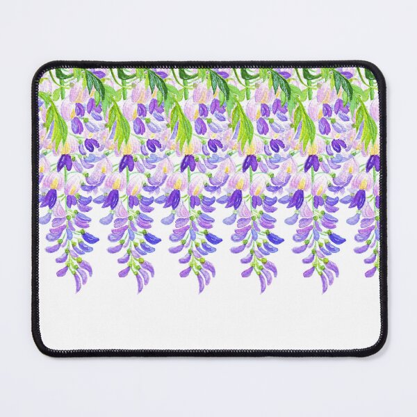 Item preview, Blooming Purple Wisteria Pattern - Botanical Watercolor Illustration designed and sold by Wolshebnaja.