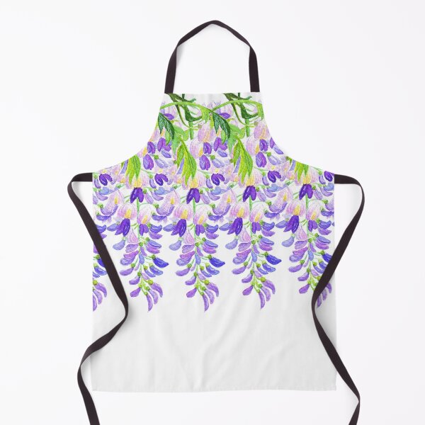 Item preview, Blooming Purple Wisteria Pattern - Botanical Watercolor Illustration designed and sold by Wolshebnaja.
