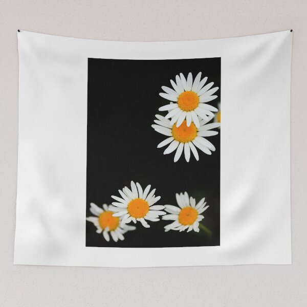 Item preview, Big chamomiles on black background designed and sold by olena2552.
