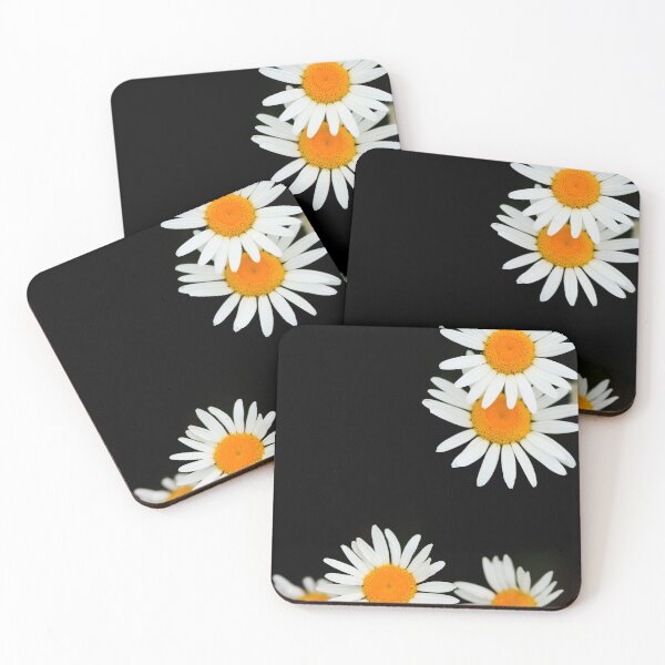 Item preview, Big chamomiles on black background designed and sold by olena2552.