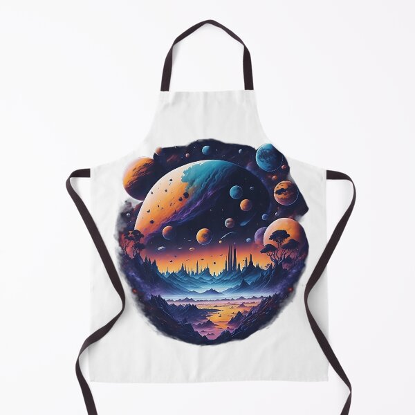 Item preview, Celestial Landscape with planets and nebulas designed and sold by AccendoStore.
