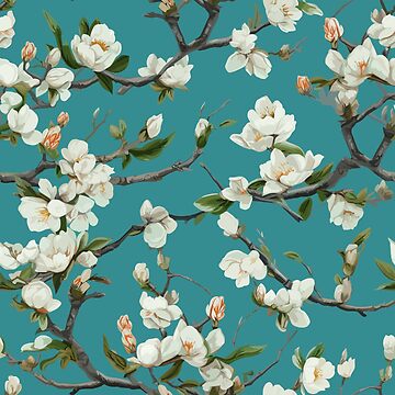 Artwork thumbnail, Ephemeral Garden, the delicacy of Almond Blossoms by LoversCovers