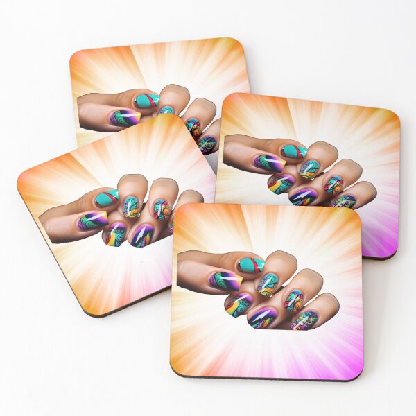 Item preview, Colorful Nails Delight - Cute Nail Art Design for Style Lovers designed and sold by RIAiCreations.